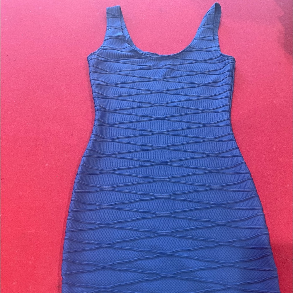 Blue summer mini dress